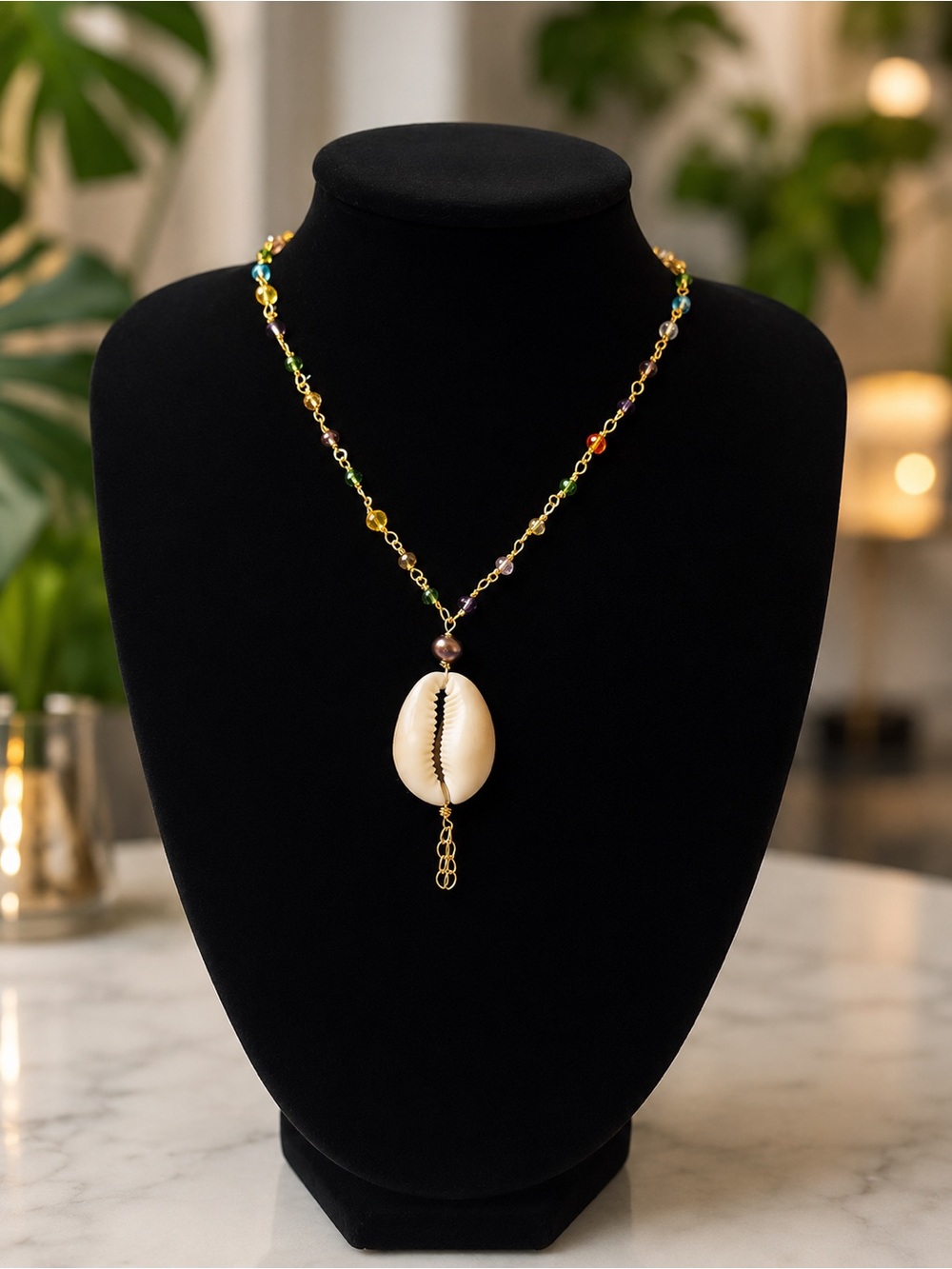 Hawaiian Cowrie Shell Necklace - Handmade